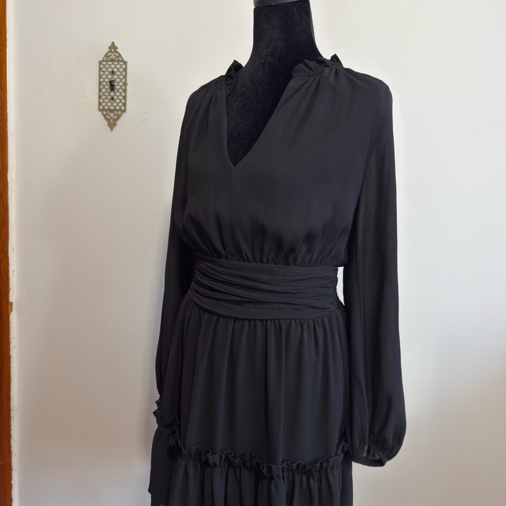 Zara Black Long Sleeve Dress